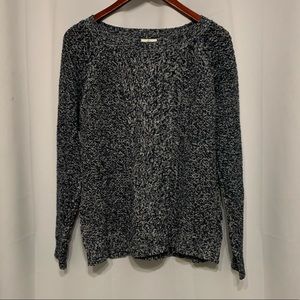 Navy blue and white sweater